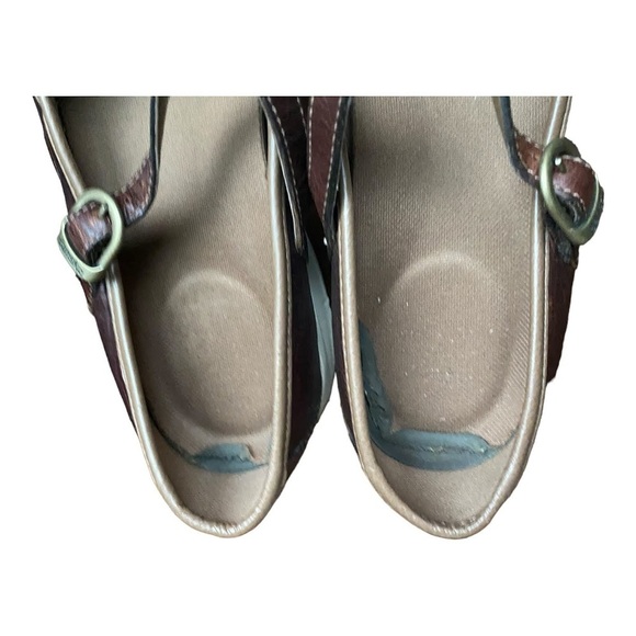 Dansko Mary Jane Clogs Slip Ons Size 40 Brown Leather Business Casual Work Shoes - Picture 3 of 12